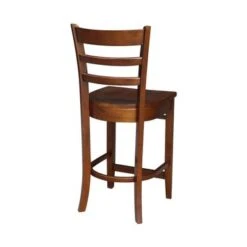 Emily Solid Wood Stool - Black - Counter Height -Elegance Barware d96dc825 c4e1 4632 b192 2c6a4d1064ad