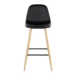 Carson Carrington Stone Natural Bar Stool - Set Of 2 - Grey Faux Leather -Elegance Barware d9fc3721 0206 4ea3 9ac5 404d12140c6c