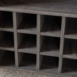 Lochner 15-Bottle Wine And Bar Cabinet By Christopher Knight Home - Sonoma Gray Oak + Black -Elegance Barware da707179 7151 43d6 8b65 b2459ee7f8a7