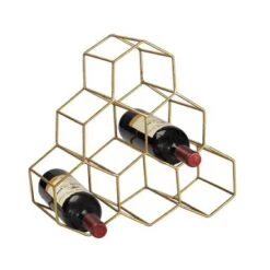 STERLING Elk Lighting Angular Study Hexagonal Wine Rack - Gold