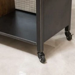 FirsTime & Co. Chandler Farmhouse Kitchen Cart - Silver -Elegance Barware dbddcaaf 9d46 446e a2a1 957b76e32cfe