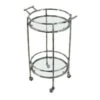 A&B Home Bamboo Silver Antique 2-Tier Bar Cart - Aluminum - Silver Antique -Elegance Barware dc296dd2 1426 421a 86e2 b3b0e16d8a9e