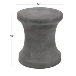 Contemporary Fiberclay Stool - 14 X 14 X 16 - Black -Elegance Barware dc3820da 6bdd 467f 8613 c7dbf061df8f