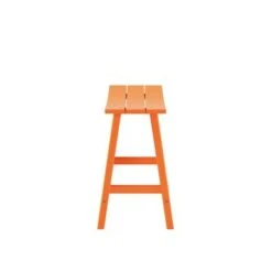 Laguna 24" All-Weather Resistant Outdoor Patio Bar Stool - Orange -Elegance Barware dcd38746 a7de 4512 8410 3070c377fb75
