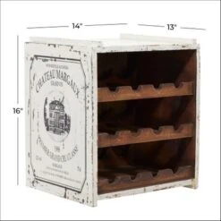 Wood Farmhouse Wine Rack 16 X 14 X 13 - 14 X 13 X 16 - Red -Elegance Barware dd4c20c2 9c34 4447 ad9b 1a963b291bcd