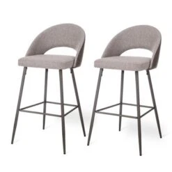 Glitzhome Set Of 2 41"H Modern Tapered Leg High Bar Stools - Brown -Elegance Barware ddcd55a6 56bb 4ee6 b686 86f6dabd374c