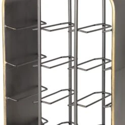Black Iron Industrial Wine Rack - 14 X 9 X 21 - 14 X 9 X 21 - Black -Elegance Barware de74b6dc 13e8 4844 b18c f1763ab7f7ad