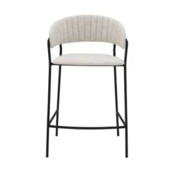 Nara 26" Faux Leather And Metal Counter Height Bar Stool - Blue -Elegance Barware e017409f 13cc 40fa 8a37 be0bf86429eb