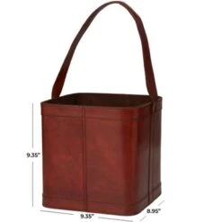 Leather Modern Wine Holder - 9 X 9 X 17 - Red -Elegance Barware e08bb7e6 4994 4f58 99ef 87b84a7032dd