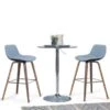 WYNDENHALL Cacey Mid Century Modern Bentwood Counter Height Stool (Set Of 2) - 20.7'' X 21.1'' X 36.6 - Denim Grey -Elegance Barware e1299bb2 4c3e 4e87 a36b bd48c553f6aa