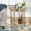 Lifestorey Devin Oval Metal Bar Cart - Gold -Elegance Barware e3a9f636 5b9a 4753 b3f9 e0e1147655fe