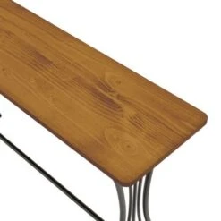 DH BASIC Industrial 60-inch Metal 1-Shelf Counter Height Table By Denhour - Warm Oak -Elegance Barware e4588cea d679 48f4 b36f 82c18c7047b7