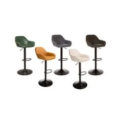Glitzhome 42"H Mid-Century Adjustable Faux Leather Swivel Bar Stools - Single - Hunter Green -Elegance Barware e4cefd04 2fa0 41b2 8c25 51665e8f8ac8