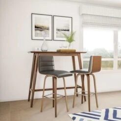 Carson Carrington Viborg Walnut Finish Wood Bar Table - 47.24" L X 17.72" W X 42.01" H - Walnut -Elegance Barware e4d569b0 cb2b 4b29 b736 83e190d7a715