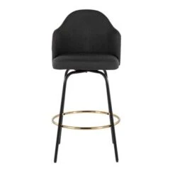 Carson Carrington Valsatra Upholstered Bar Stool With Metal Base (Set Of 2) - Cream/Gold -Elegance Barware e52c16c0 146c 44c5 8094 1415bfa9bac9