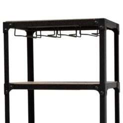 Carson Carrington Badene Rustic Industrial Style Kitchen Bar Wine Cart -Elegance Barware e5e2e922 83b0 46ed a19e c4a0e9b85d53