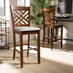 Baxton Studio Jason Modern And Contemporary 2-Piece Bar Stool Set - Sand -Elegance Barware e61ea5e4 1eb0 4245 b416 5074b7668e4a