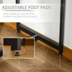 HOMCOM 3 Piece Industrial Style Bar Table Set, Pub Dining Table Set Height Table And 2 Stools, Rustic Brown - Rustic Brown -Elegance Barware e649a9b2 be80 4745 a01d 4e83714e8e17