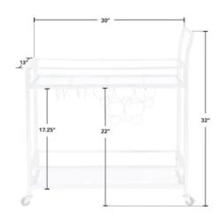 FirsTime & Co. Francesca Bar Cart, Metal Frame, Wood/Glass Top - Gold/Glass -Elegance Barware e7363883 c1fa 4cf6 993a 507715f78fe8