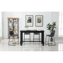 Roundhill Furniture Bronco Antique Wood Counter Height 5-piece Dining Set - Grey -Elegance Barware e8e0011e efe3 46ef beed 126a41b34d7c