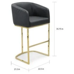 Silver Orchid Bonner Upholstered Stool - Green - Bar Height -Elegance Barware ea2961ae 6e29 436f ad98 a021e6f0e09b