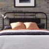 Liberty Vintage Series Distressed Queen Metal Headboard - Black