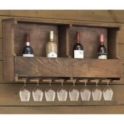 Carbon Loft Lawrence Reclaimed Wood Wine Rack - Brown