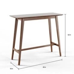 Carson Carrington Viborg Walnut Finish Wood Bar Table - 47.24" L X 17.72" W X 42.01" H - Walnut -Elegance Barware ebfeac75 0f2f 4e47 ae9f 288b12fa5fca
