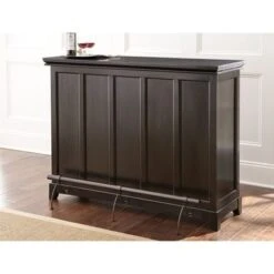Garrison Black Home Bar With Foot Rail By Greyson Living - Black - Counter Height