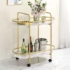 Contemporary Gold/White Serving Cart -Elegance Barware eccdbfc1 2e1a 44ce b19f 6075825f3f80