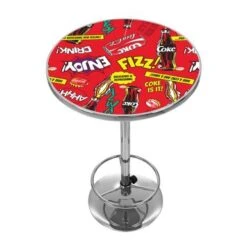 Coca-Cola Coca Cola Chrome Pub Table - Pop Art - Coke Pop Art Pub Table -Elegance Barware ee35c260 19b7 4526 819e 6beb3d854dfe
