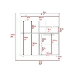 FM Furniture Leeds Bar Cabinet With 2 Concealed Shelves, 2 Open Shelves, And 6 Liquor Cubbies - MDF -Elegance Barware f030cc19 3346 41e2 8b55 ffe99af91f39