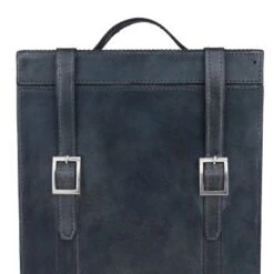 Leather Modern Wine Holder - 9 X 10 X 16 - Blue -Elegance Barware f039f672 bc95 4a1a 9c37 d0f81ba83b5d