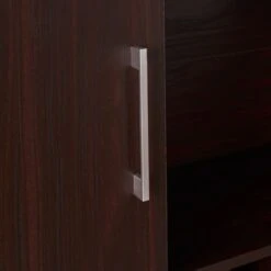 Lochner Mid Century Faux Wood Wine And Bar Cabinet By Christopher Knight Home - Walnut -Elegance Barware f1786843 9c8f 4042 9db5 93cdb078c0db