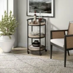 Graham Bar Cart - Black Grain -Elegance Barware f18d794c d59a 4b5c 845b 58bf69c65cf6