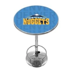 NBA Chrome Pub Table - City - Denver Nuggets -Elegance Barware f2042d14 5be5 4fce 8be3 00f9bc43bdca