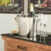 Silver Stainless Steel Traditional Wine Holder - 11 X 7 X 10