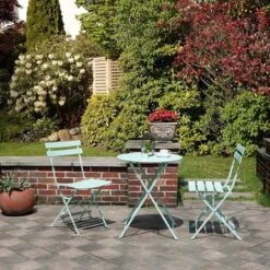 23.6ft Long Bistro Set Table And Chair 3 Piece - 23.6*28 - Blue -Elegance Barware f6062639 cfda 4c00 8e34 ccd9787972a1