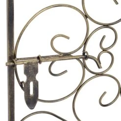 HOMCOM 45 Bottle Wrought Iron Wine Rack Jail With Lock - Antique Bronze - 17.5*14.25*52 - Bronze -Elegance Barware f611b4dd ac75 47f9 bb4d fdd9226f6f98