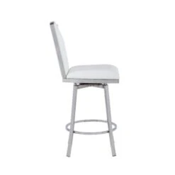 Somette Nana Swivel Counter Stool With Design Back - Grey -Elegance Barware f7e0960a 22d6 4fdc a9ee a50a9bbbb396