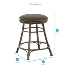 Copper Grove Tejeda Backless Metal Swivel Counter Or Bar Stool - Counter Height/Counter Height - 23-28 In. -Elegance Barware f85714ed 602c 4eed 9f28 56ac3de84197