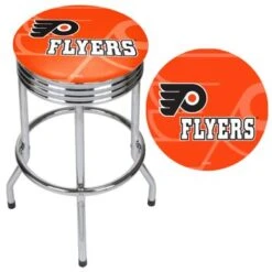 NHL Chrome Ribbed Bar Stool - Montreal Canadians -Elegance Barware f8a355a2 612c 43fc a9a5 90543663a652