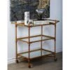 Metal 34-inch X 34-inch Mirror Cart - 35 X 18 X 33 - Brass -Elegance Barware fa401ddb 8626 413e afc4 4b36cfa89deb