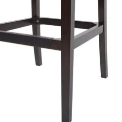 Richmond Faux Leather Armless Wingback Tufted Counter And Bar Stool - Single - Vintage Black Brown - Counter Height -Elegance Barware fab16738 2ff7 4132 bd59 27004abef450