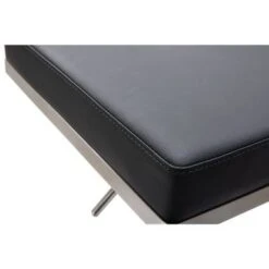 Strick & Bolton Fulla Stainless Steel Eco-leather Square Barstool - Black -Elegance Barware fbe8a849 6da8 418b b374 03ebcab244dd