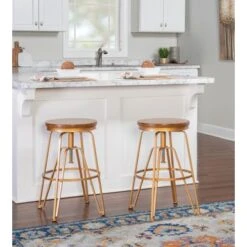 Wallace Adjustable Stool Matte Gold -Elegance Barware fc240ae5 3fb3 4e11 8fa4 6670a52dad17