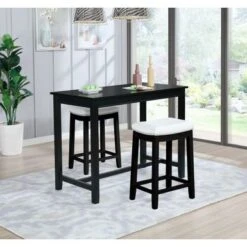 Ansley Counter Height Pub Table Black -Elegance Barware fca9981e 8df1 4db3 a70c e8bc25d8a556