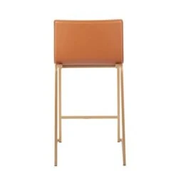 Mara Contemporary Upholstered Counter Stool (Set Of 2) - N/A - Gold / Black -Elegance Barware fcc1dc79 33d3 45ba b97a 531b3a4a342c