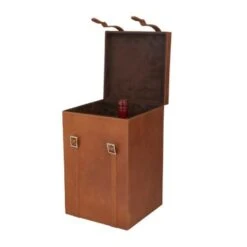 Leather Modern Wine Holder - 9 X 5 X 16 - Red -Elegance Barware fcd8c821 ab8e 49b1 adbe 46c46832270e