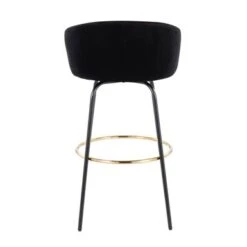 Silver Orchid Battista 30" Fixed-Height Barstool - Set Of 2 - Cream Velvet -Elegance Barware fd22829e 4d34 4361 908c c9a88ca0b843